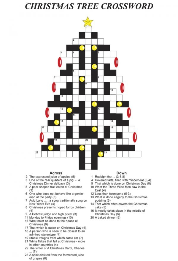 Christmas Crossword For Adults Google Search With 