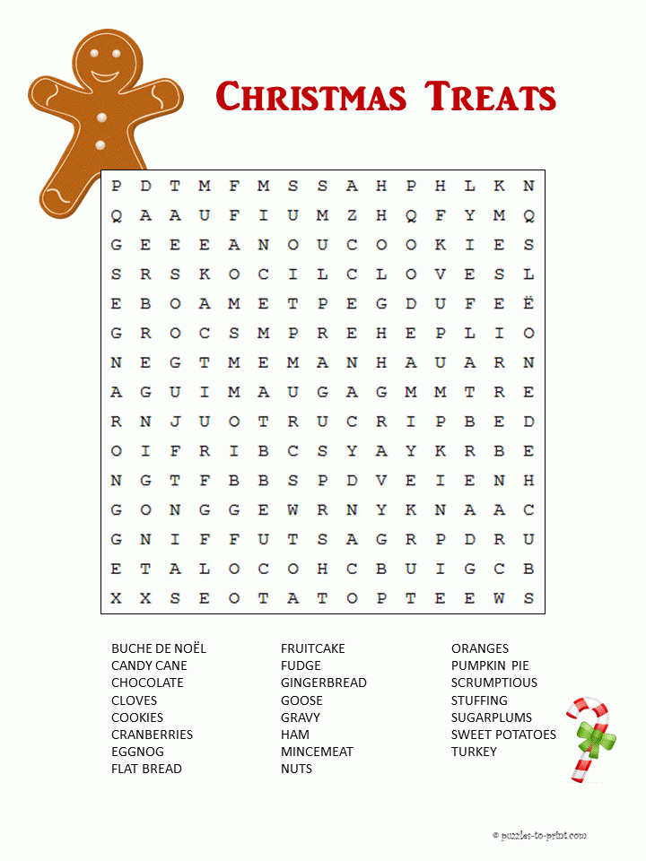 Christmas Foods Word Search With Images Christmas Word 