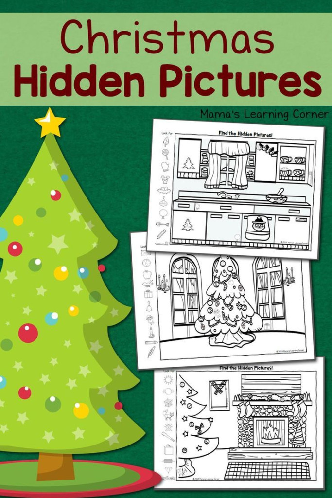 Christmas Hidden Pictures Worksheets Christmas