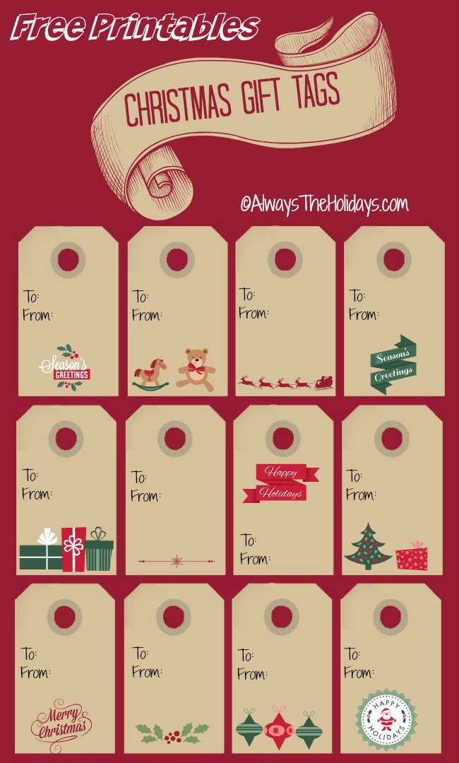 Christmas Labels Print Out These Christmas Gift Tags