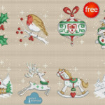 Christmas Motifs Set Cross Stitch Pattern PDF XSD