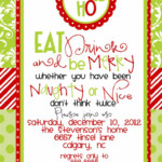Christmas Party Invitations Templates Free Printables G