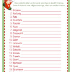Christmas Word Scramble Free Printable The Flanders