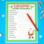 Christmas Word Scramble Printable Happiness Is Homemade