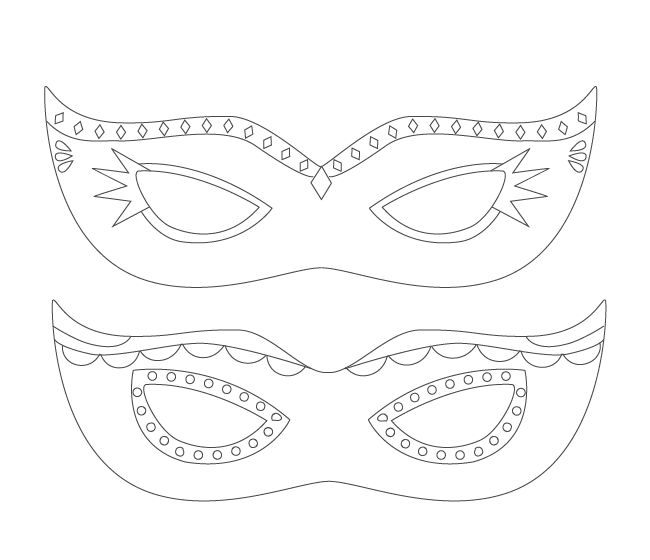 Color Your Own Mardi Gras Mask Mardi Gras Mask Mardi 