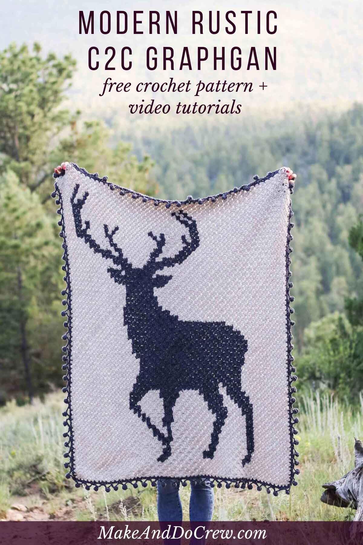 Corner To Corner Crochet Graphgan Modern Rustic Deer 