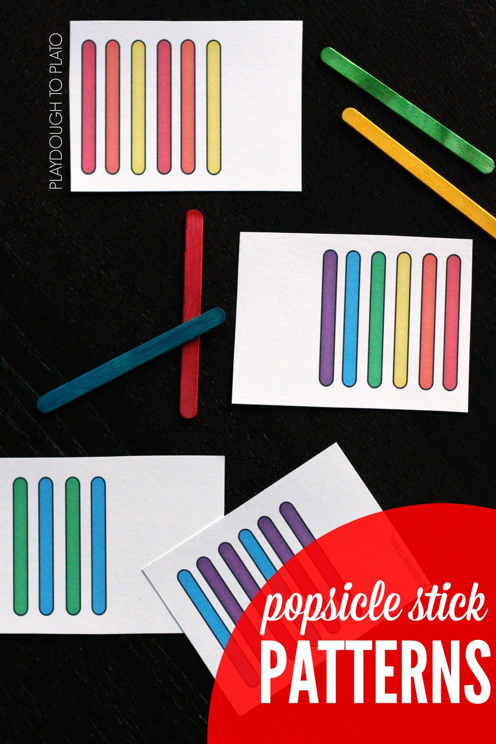 Craft Stick Patterns Math Patterns Craft Stick Crafts 