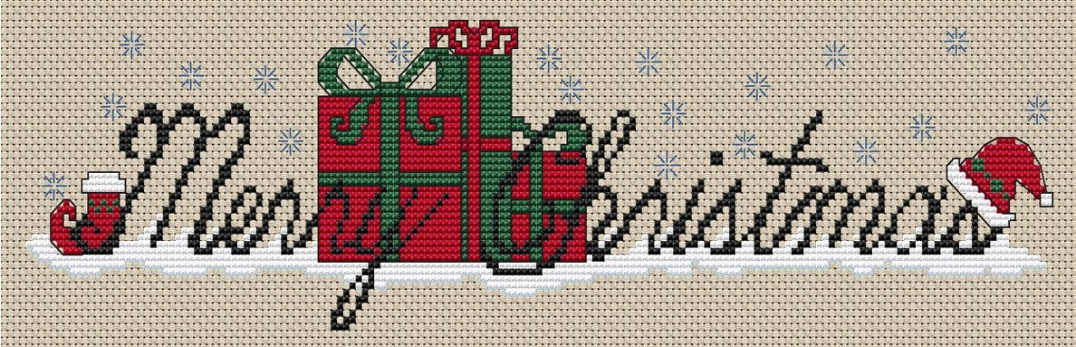 Crafts By Starlight Free Cross Stitch Merry Christmas 