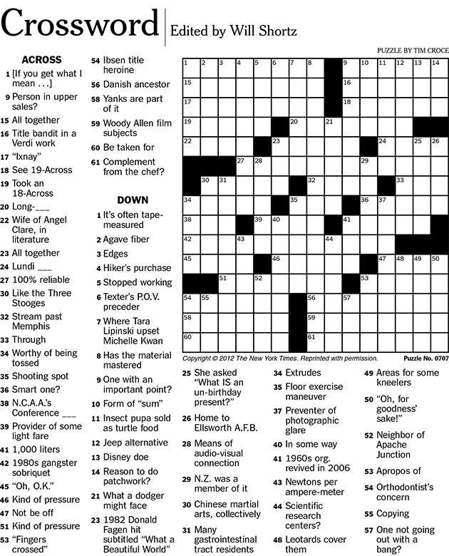 Creating Crosswords For The New York Times UConn Today