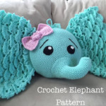 Crochet Elephant Pillow With Pattern