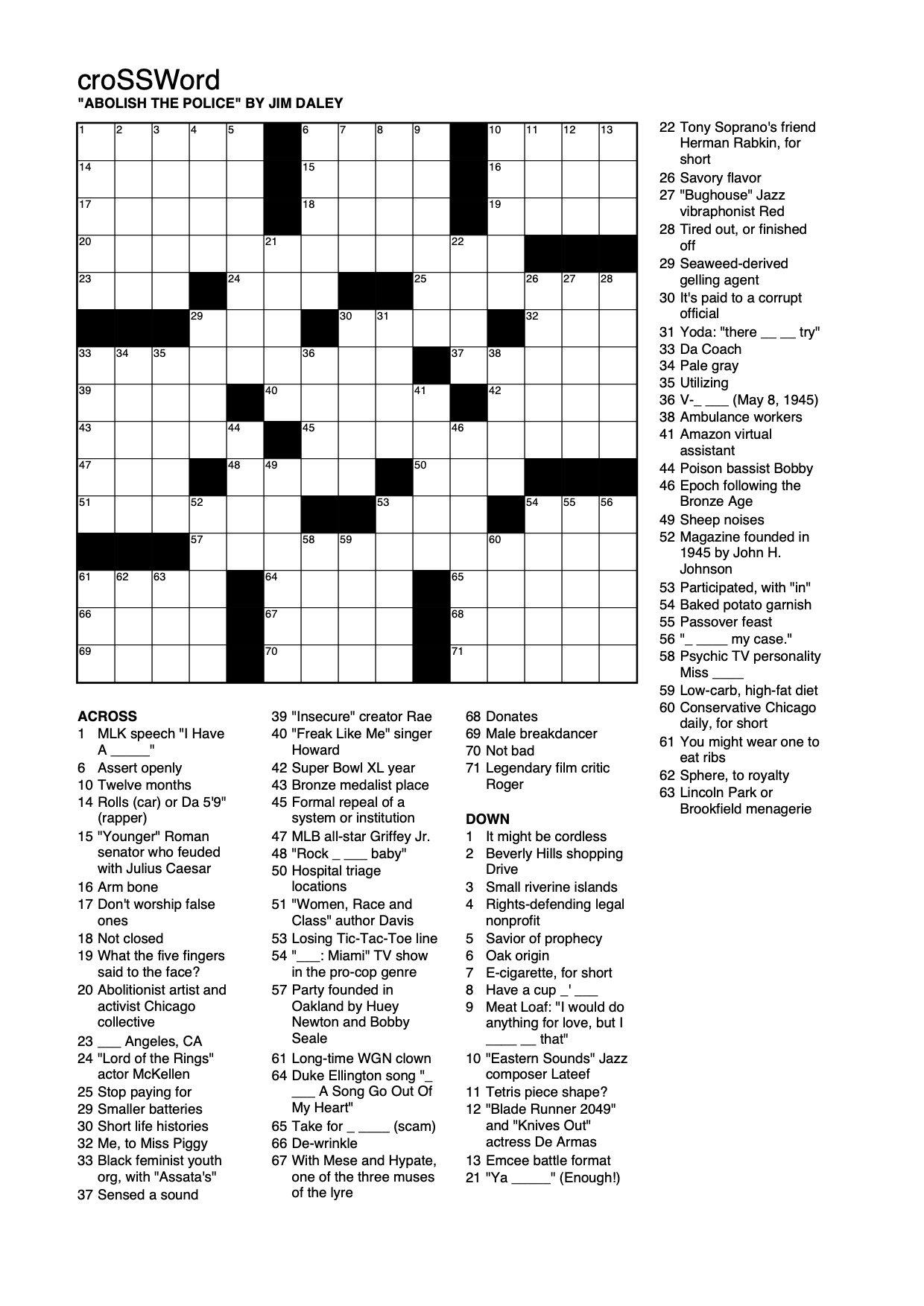 CroSSWord 7 8 2021 South Side Weekly