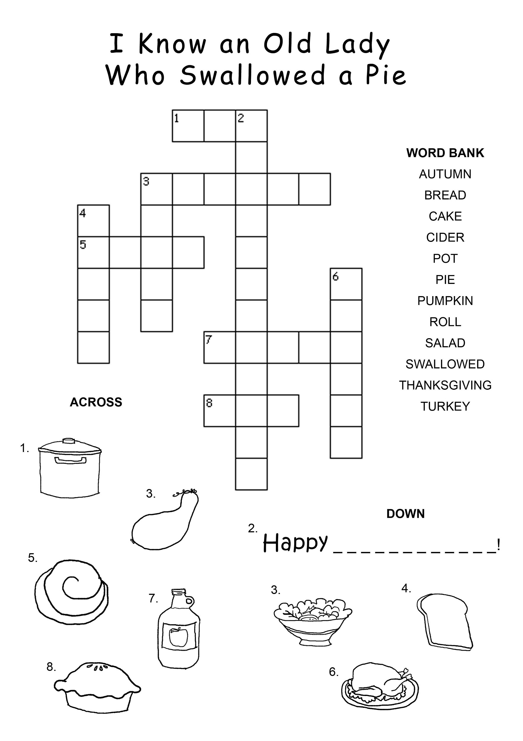 Crossword Puzzle Kids Activity Shelter