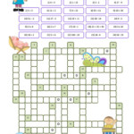 Crossword Puzzle Numbers Worksheet Free ESL Printable