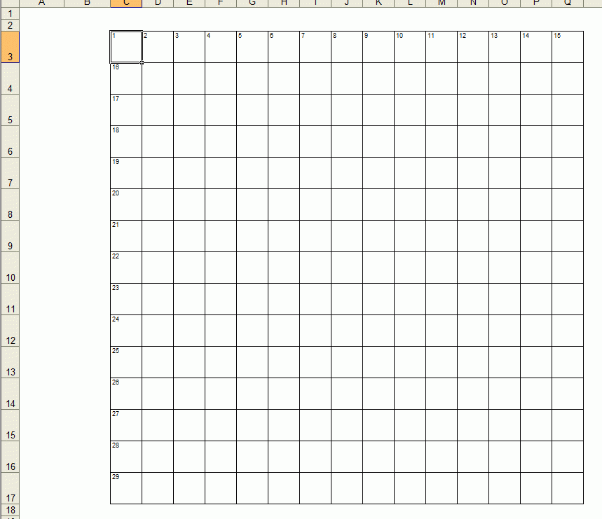 Crossword Template Daily Dose Of Excel