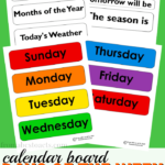 Days Of The Week Calendar Board Printable From ABCs To ACTs