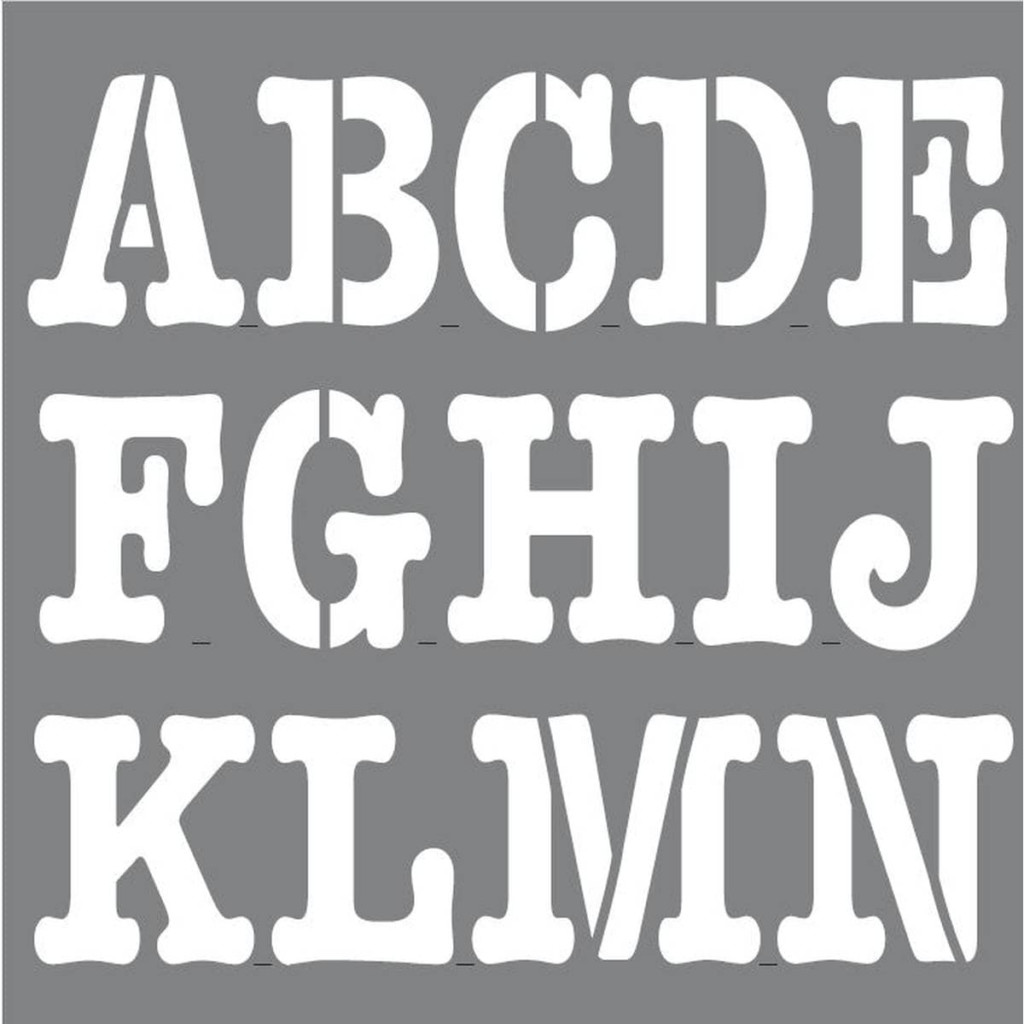 Decoart Personally Yours Newsprint Alphabet Stencil Set 4