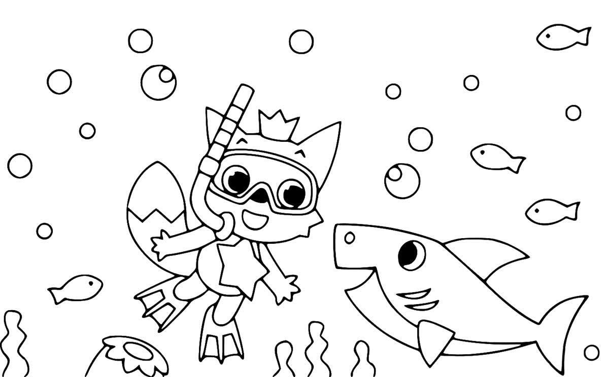 Desenhos Do Baby Shark Para Imprimir E Colorir Dicas 