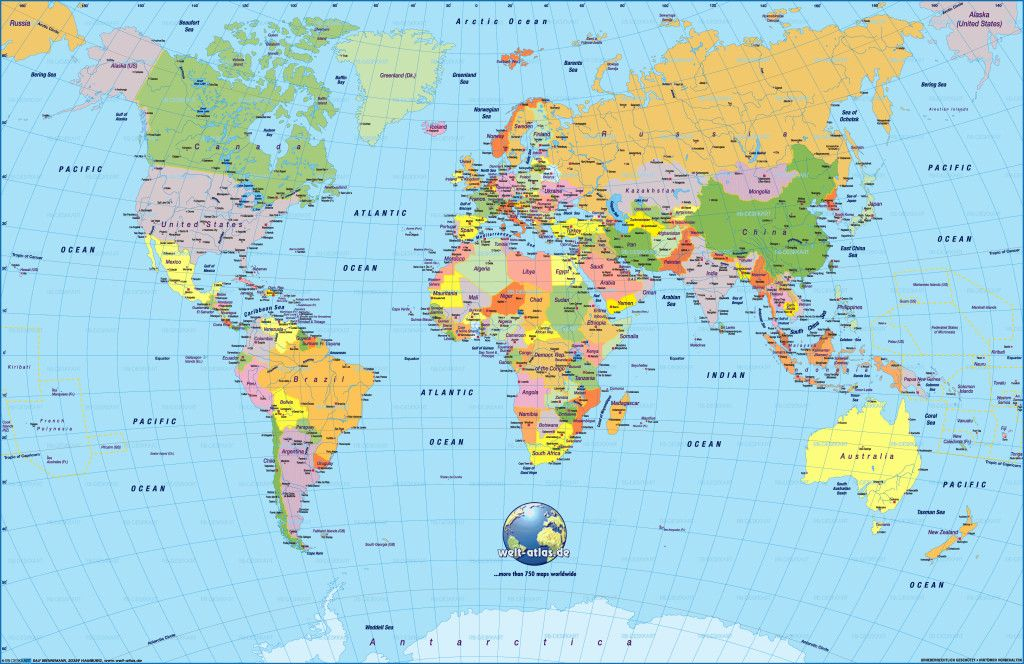 Desktopict Free Printable World Map World Political 