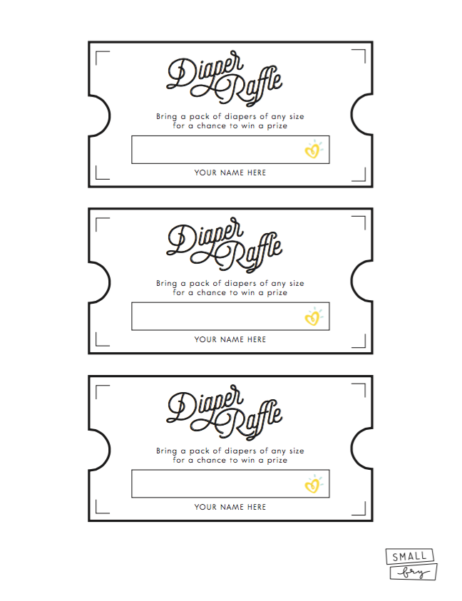 Diaper Raffle Printable Small Fry