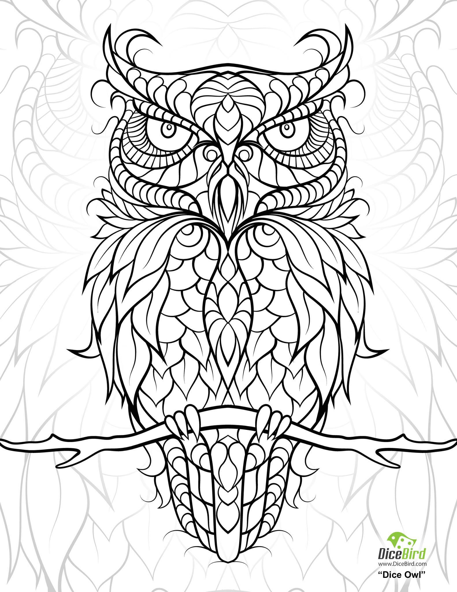 Diceowl Adult Coloring Worldwide
