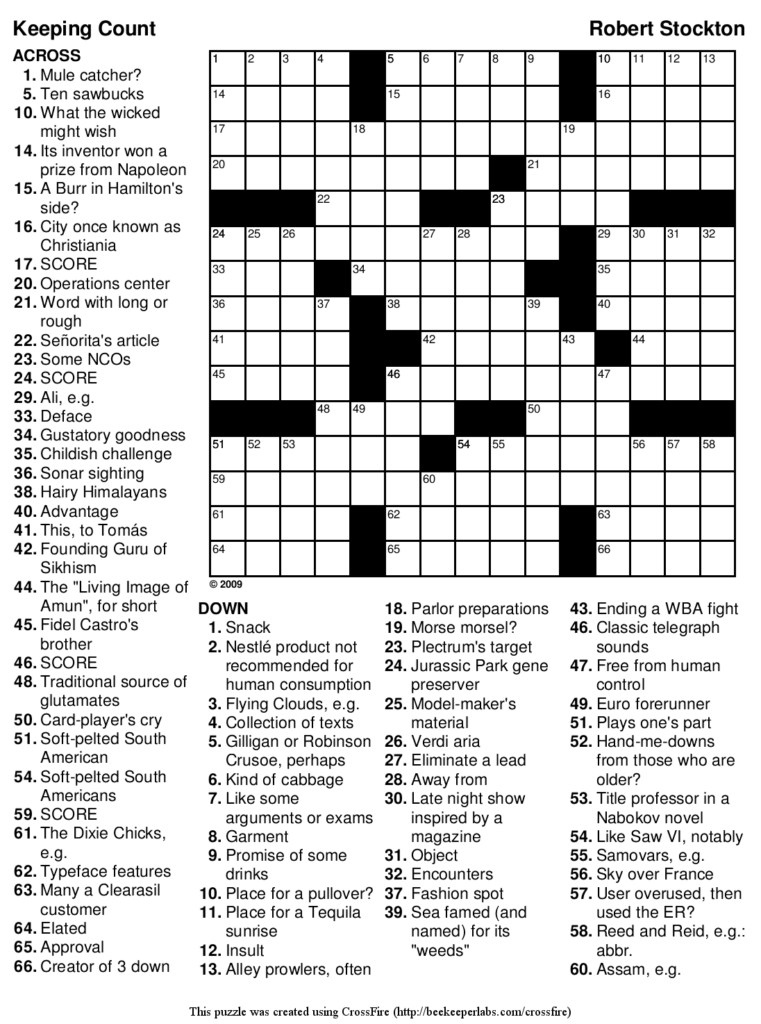 Difficult Crossword Puzzles Printable That Are Adorable