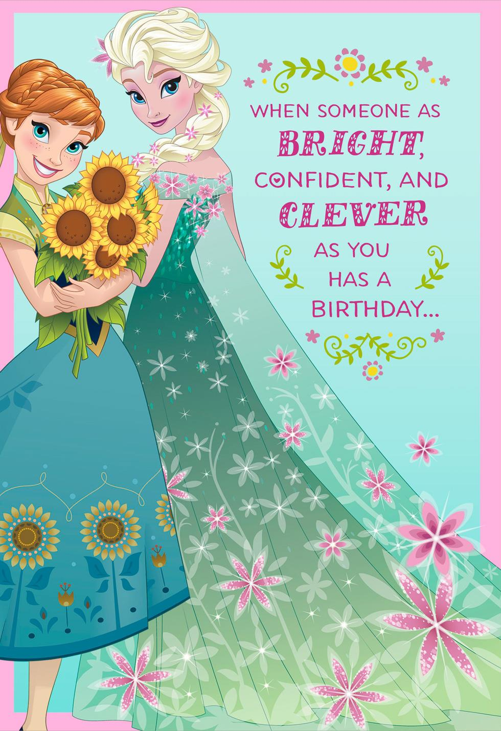 Disney Frozen Best Day Ever Musical Birthday Card 