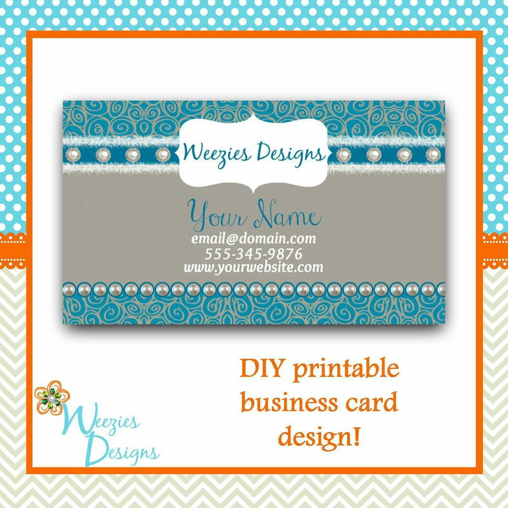 DIY Personalized Printable Business Card Design You Print 