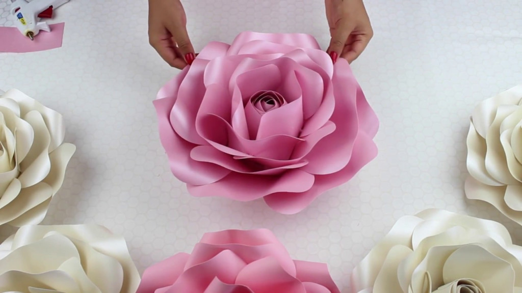 Diy Rose Tutorial Large Size Paper Rose YouTube
