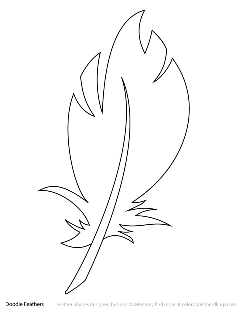 Doodle Feathers Colorbook 4 Nerdlings