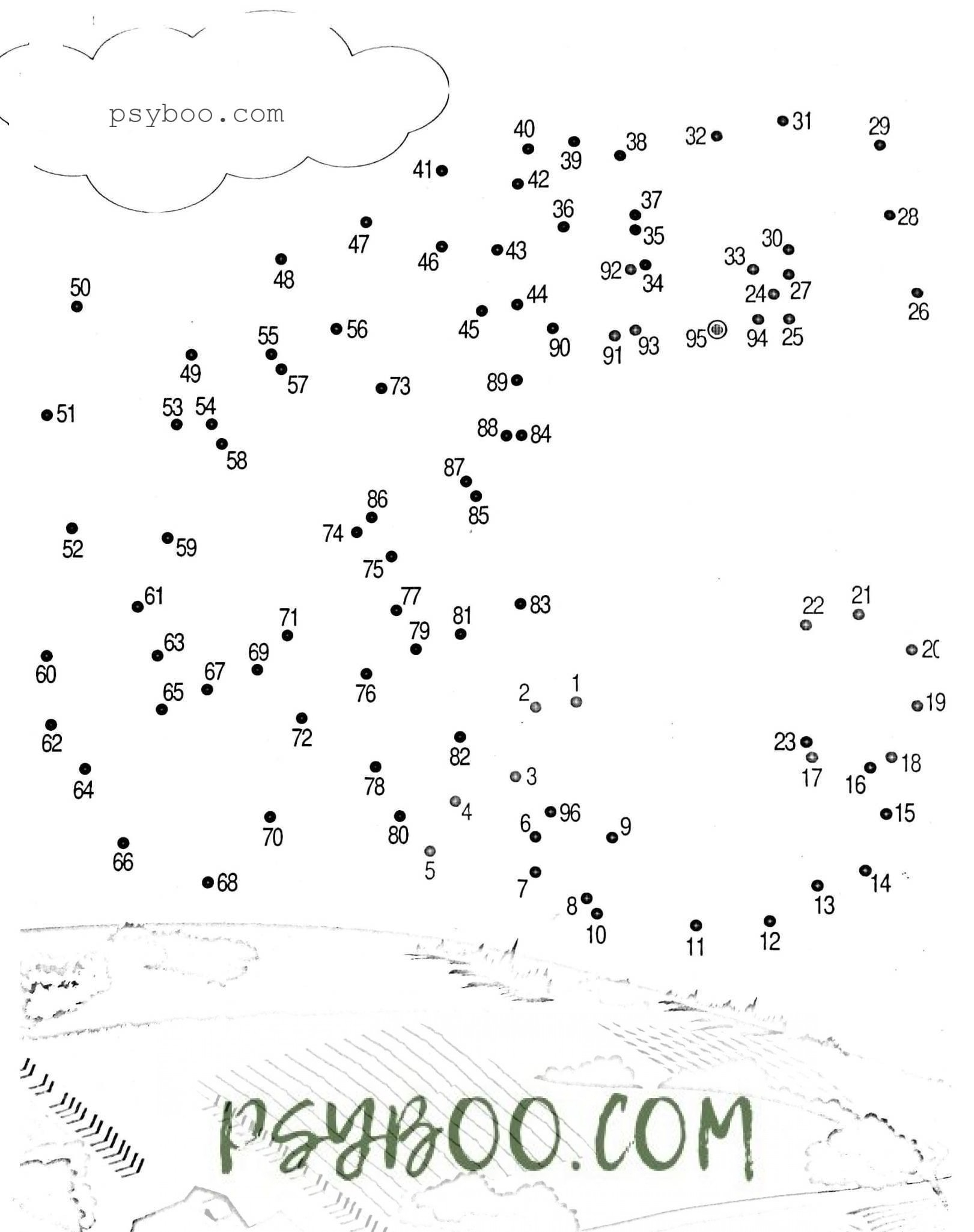 Dot To Dot Puzzles 1 100 For Schoolers Free Printable 