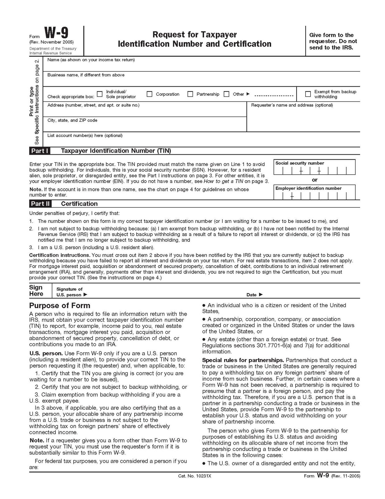 Download W9 Form W9Form info