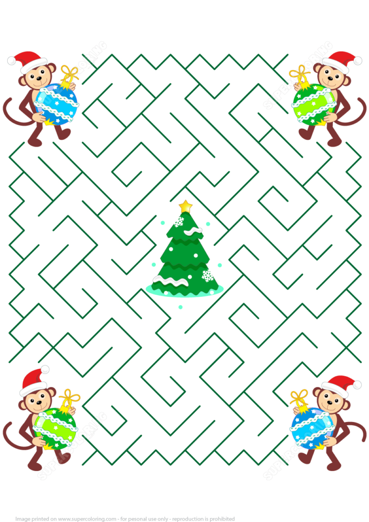 Dynamic Christmas Maze Printable Derrick Website