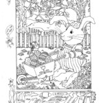 Easter Hidden Picture Puzzle And Coloring Page With