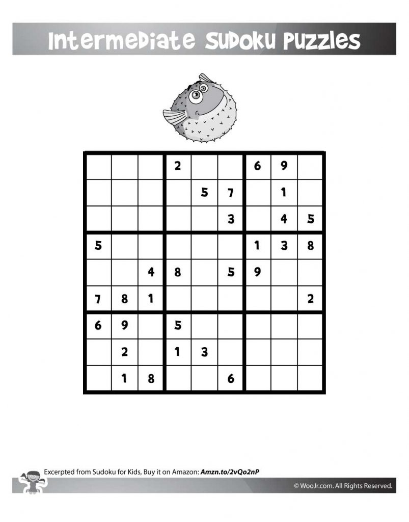 Easy 9X9 Sudoku Puzzles Woo Jr Kids Activities 