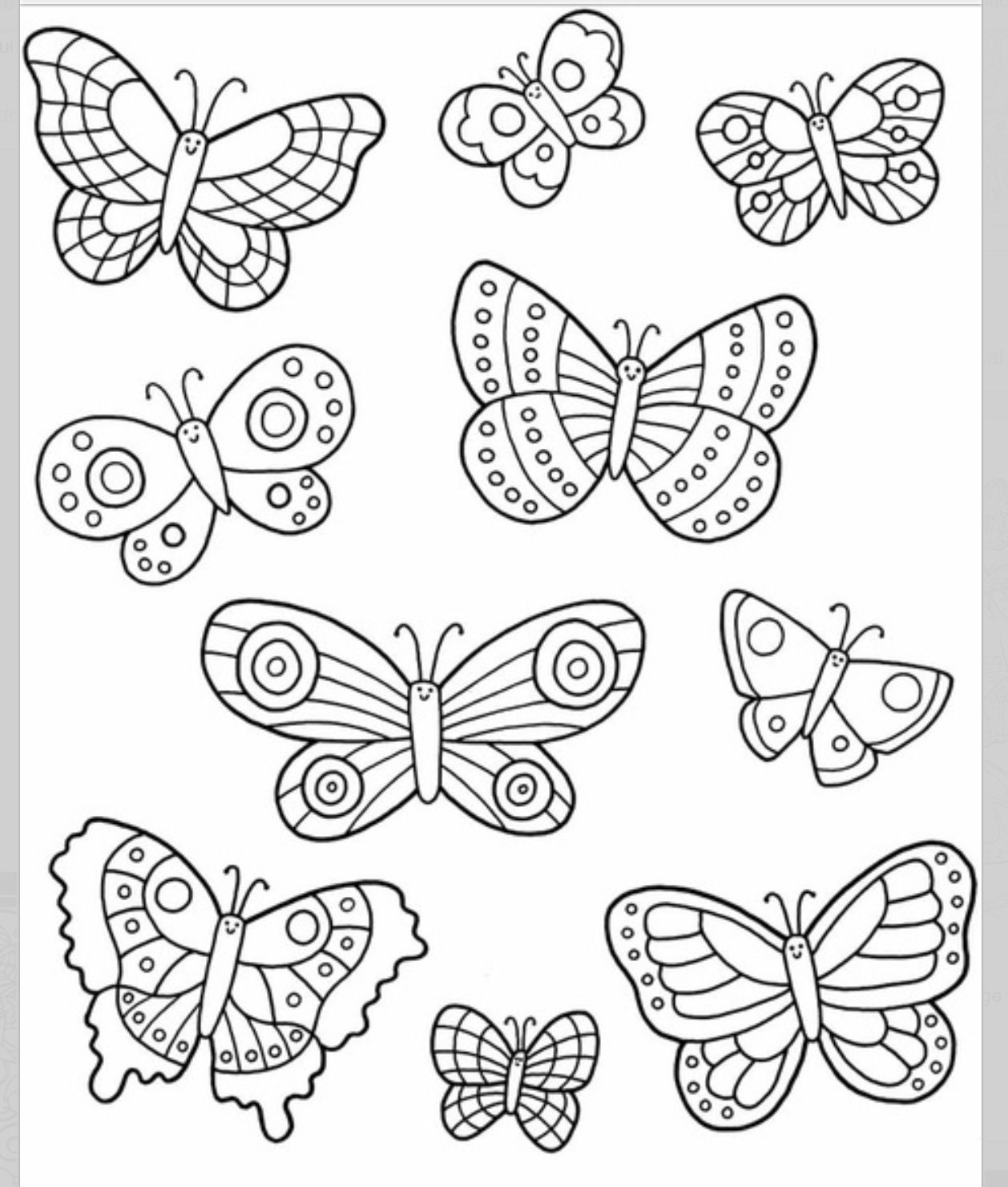 Easy To Draw Coloring Pages Butterfly Template 