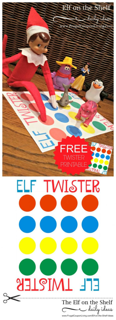 Elf On The Shelf Ideas Elf Twister Printable