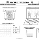 Escape The Room Activity Worksheet Worksheets Teaching