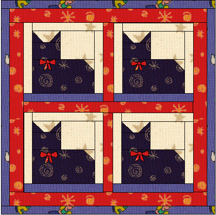 Fairly Simple Pieced Cat Pattern Cat Quilt Patterns 
