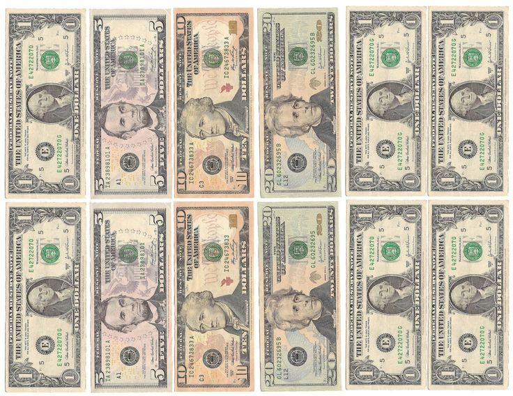 Fake Money For Kids Printable Sheets Play Money 