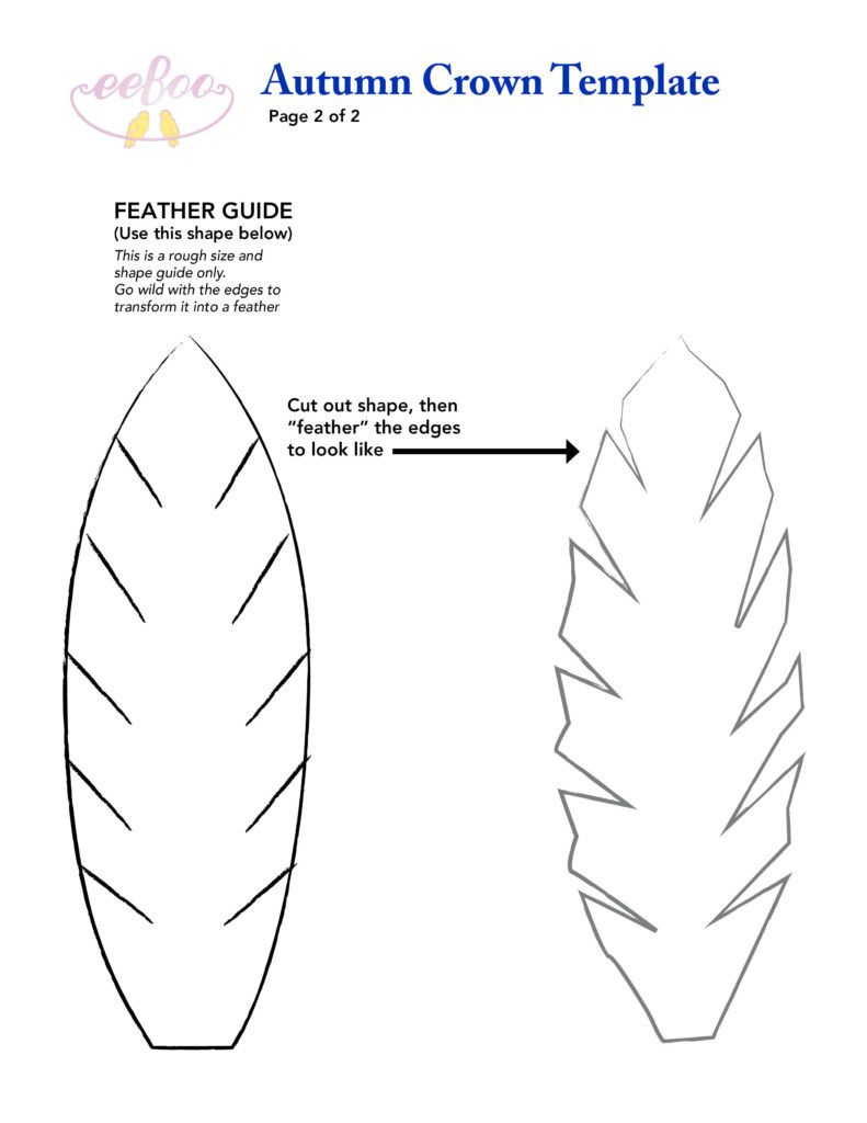 Feather Template Printable Free Cut Out Feather 