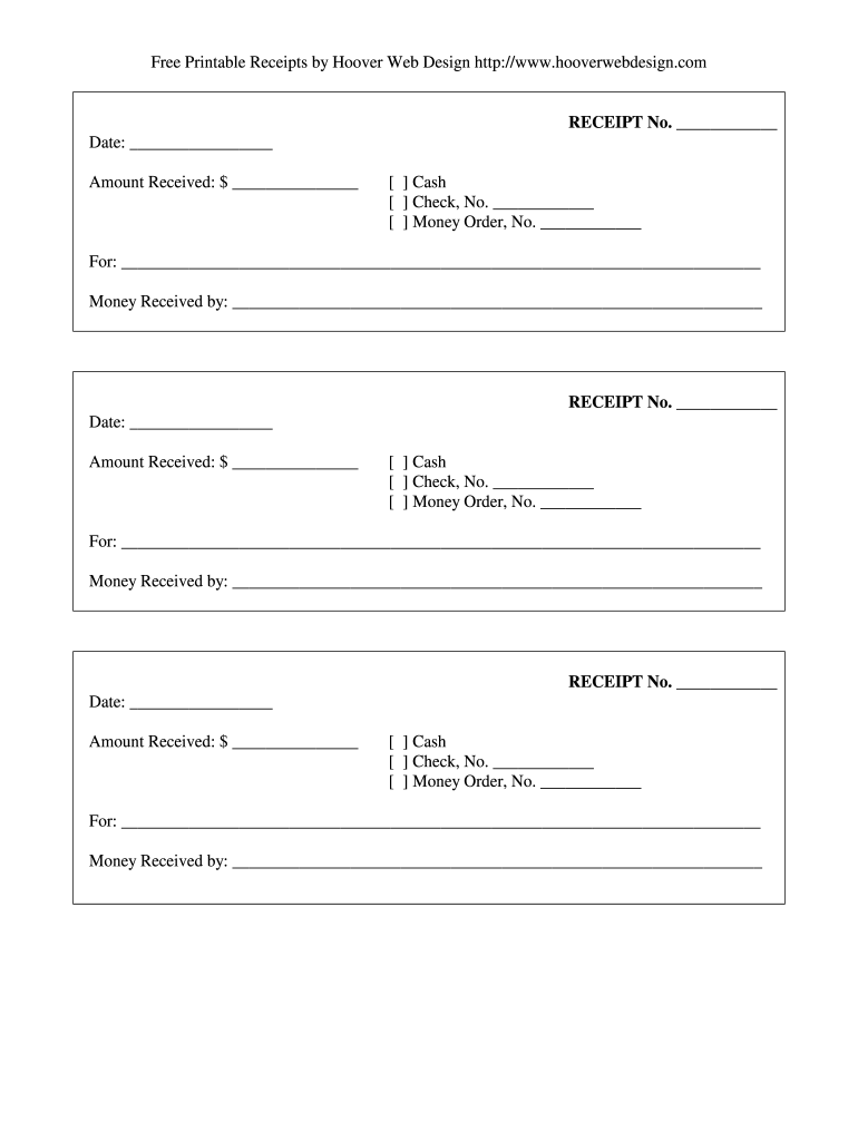 Fill In Receipt Template Fill Online Printable 