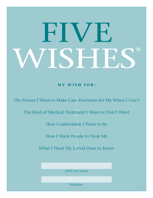 Fillable Five Wishes Aurora Health Care Fill Online 