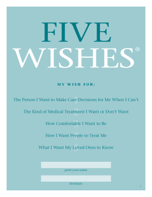 Fillable Five Wishes Aurora Health Care Fill Online