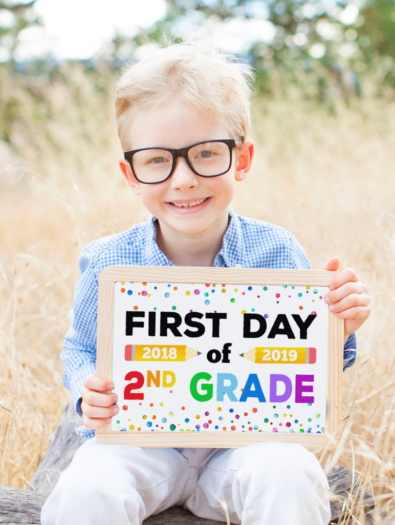 First Day Of School Signs FREE Printables Happiness Is