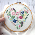 Floral Heart Hand Embroidery Pattern The Polka Dot Chair