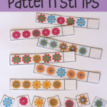 Flower Pattern Strips Spring Preschool Activities