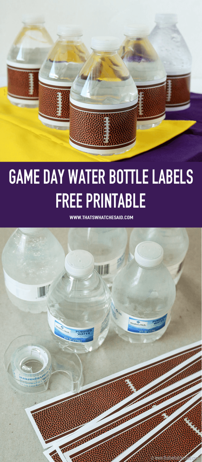 Football Water Bottle Labels That s What Che Said 