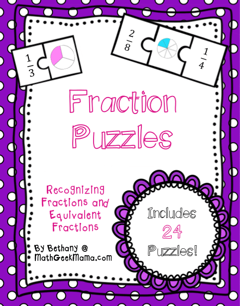 Fraction Math Puzzles Printable Teach Junkie