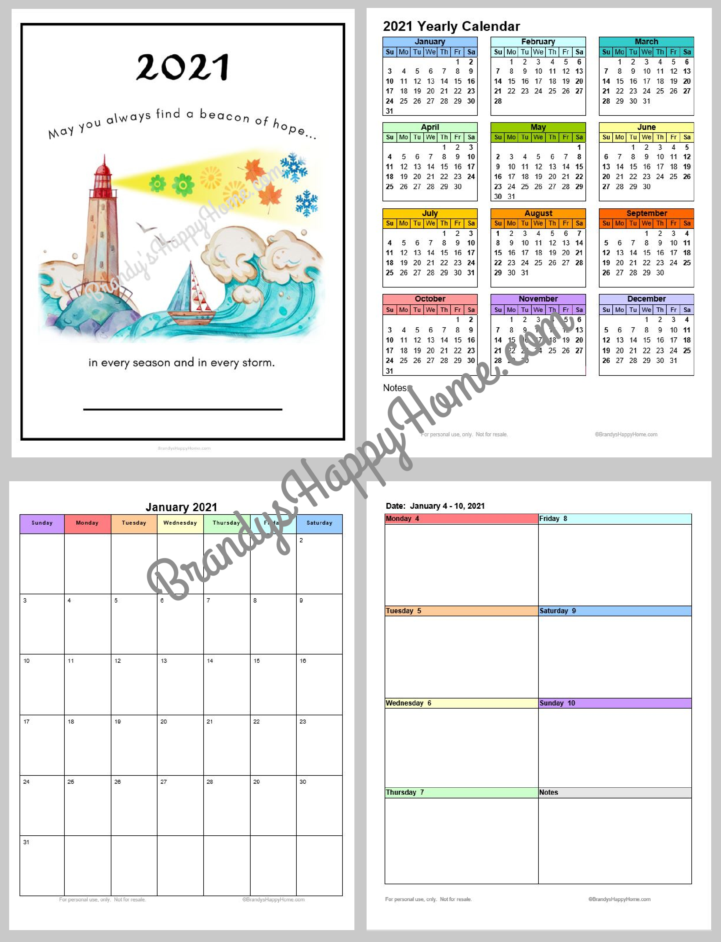 FREE 2025 Calendar Planner Printables