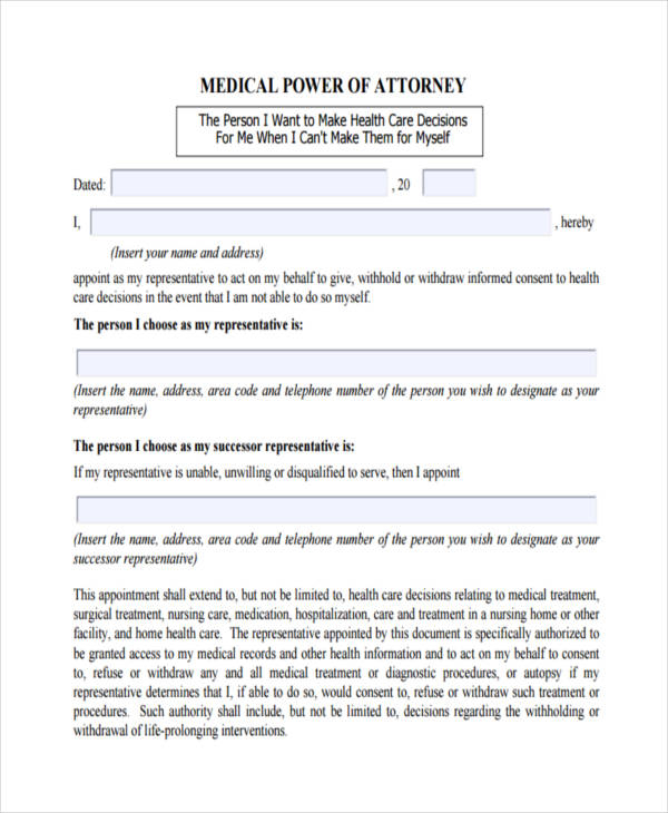 FREE 24 Printable Power Of Attorney Forms In PDF MS Word